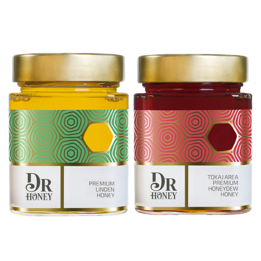 【リンデン・ハニーデューセット】DR HONEY ハンガリー産リンデン&ハニーデュー蜂蜜 各450g