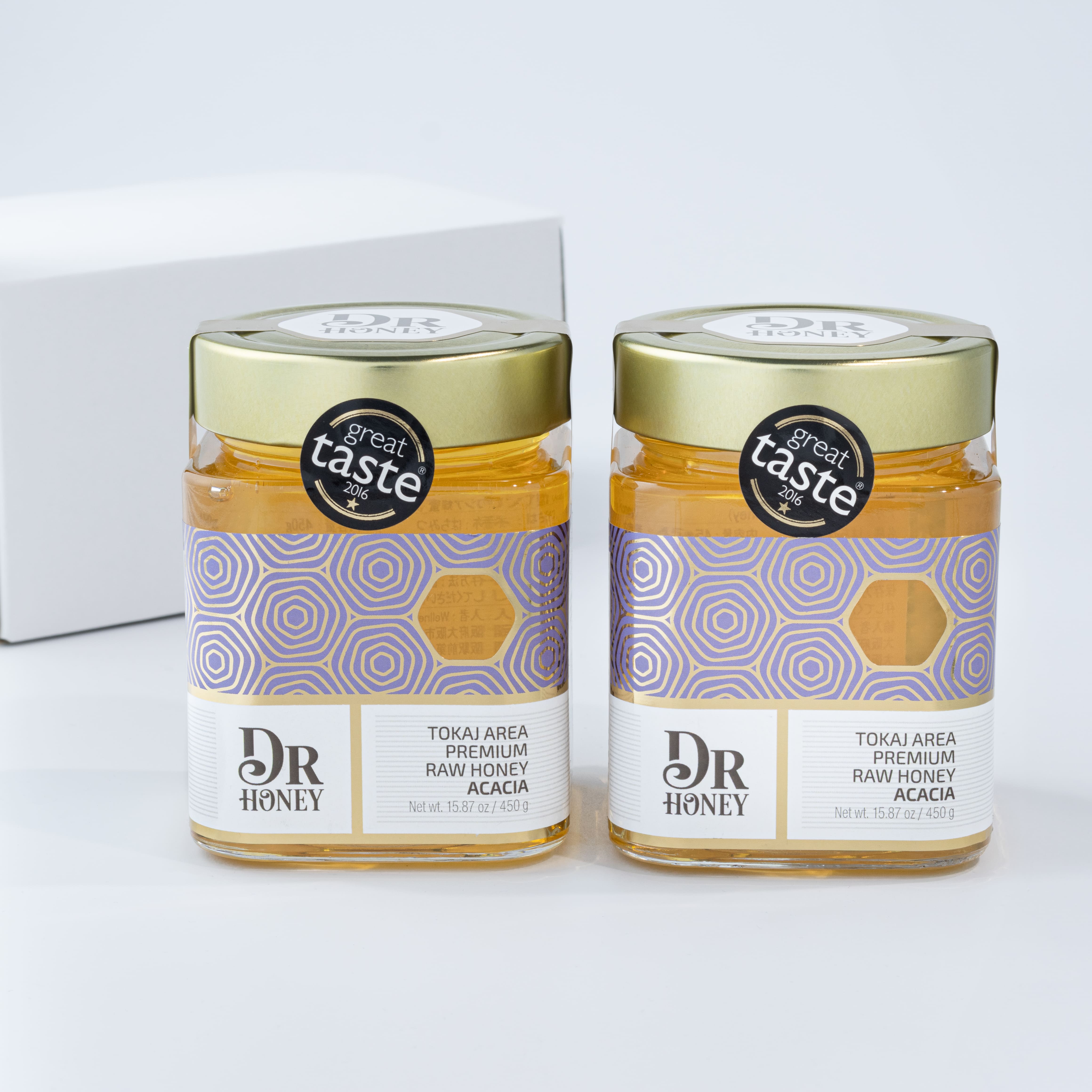 ギフトボックス入り2瓶】DR HONEY ハンガリー産アカシア蜂蜜 450g