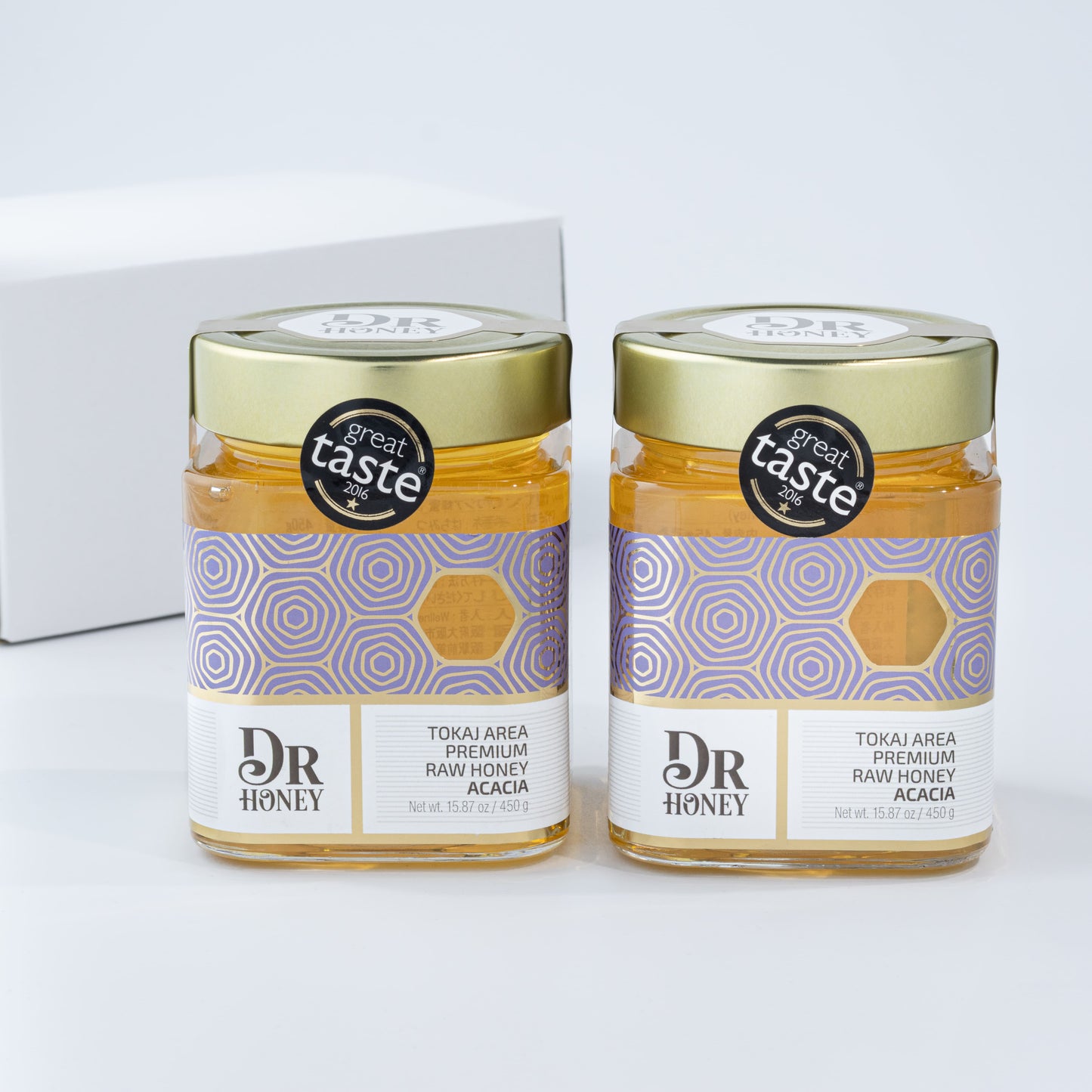 【ギフトボックス入り２瓶】DR HONEY ハンガリー産アカシア蜂蜜 450g