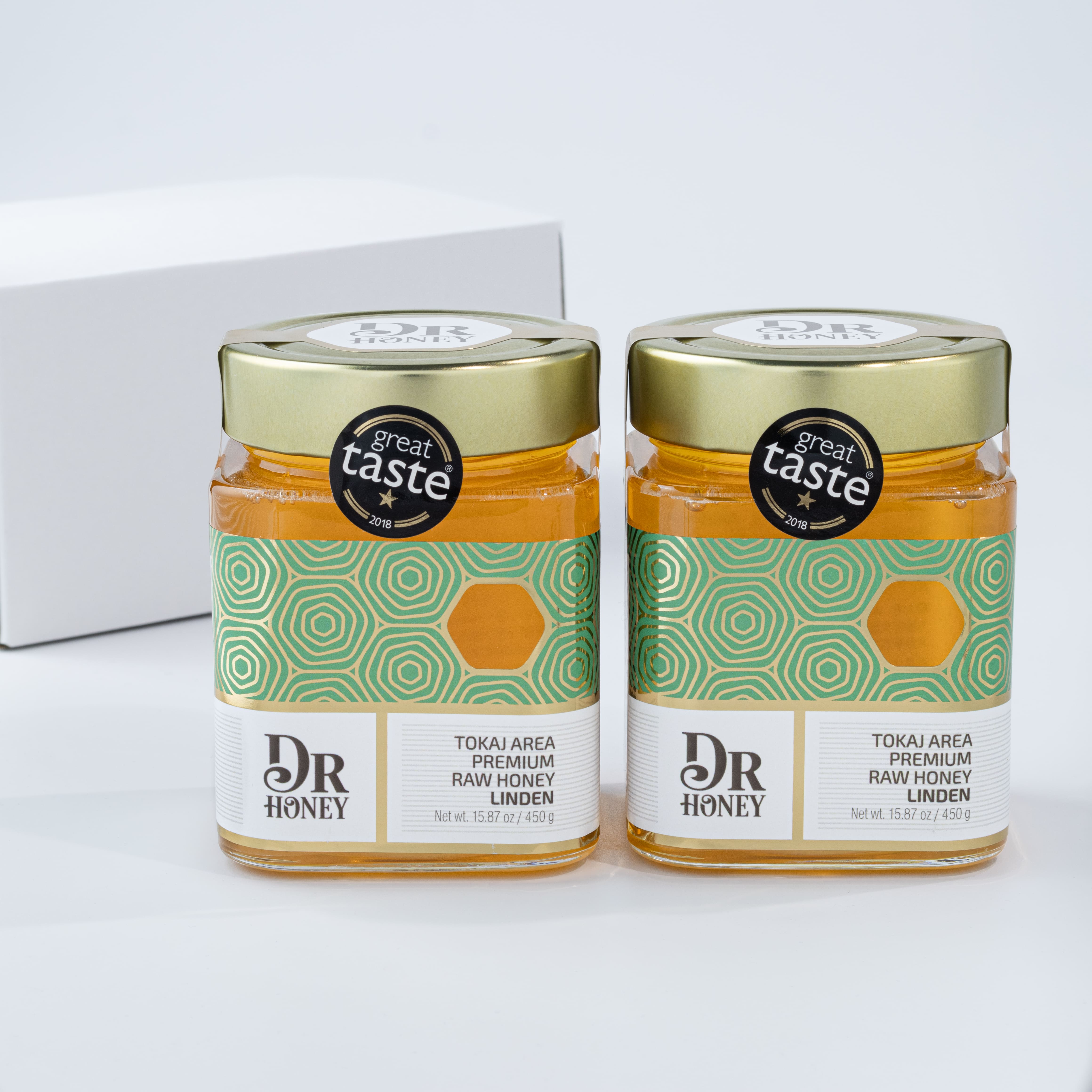 ギフトボックス入り2瓶】DR HONEY ハンガリー産リンデン蜂蜜 450g