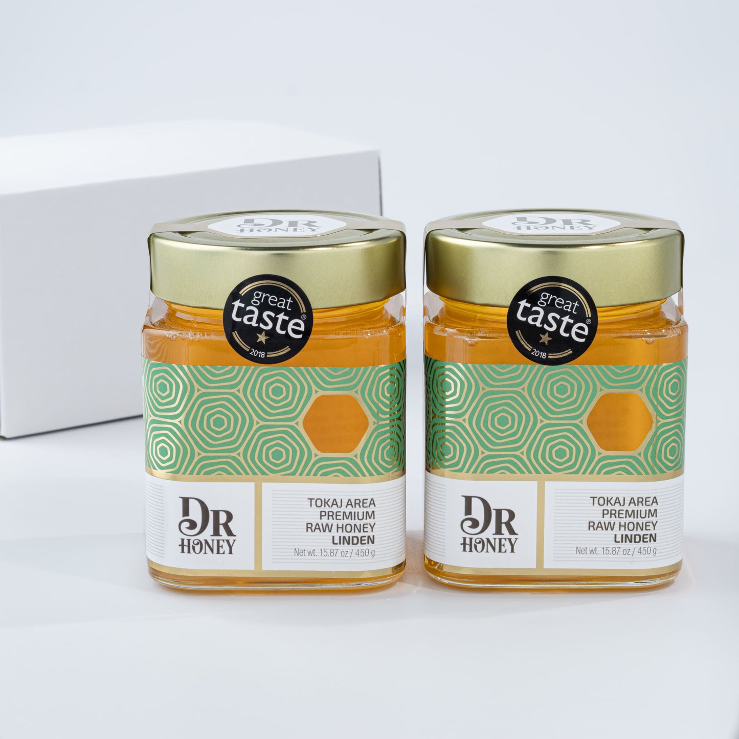 【ギフトボックス入り２瓶】DR HONEY ハンガリー産リンデン蜂蜜 450g