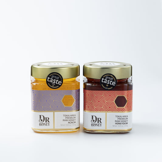 【アカシア・ハニーデューセット】DR HONEY ハンガリー産アカシア＆ハニーデュー蜂蜜 各450g