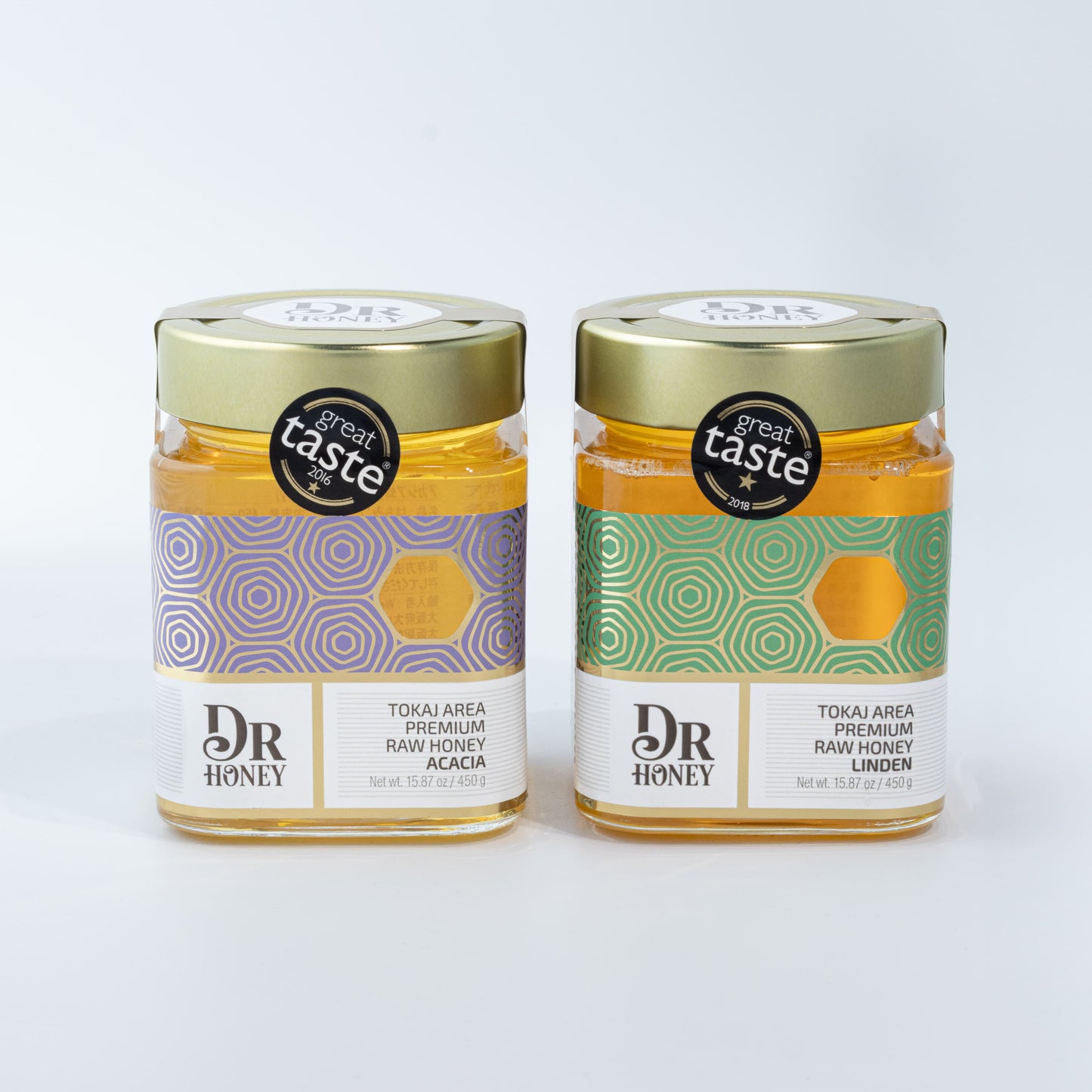 【アカシア・リンデンセット】DR HONEY ハンガリー産アカシア＆リンデン蜂蜜 各450g