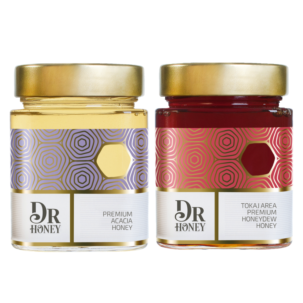【アカシア・ハニーデューセット】DR HONEY ハンガリー産アカシア＆ハニーデュー蜂蜜 各450g