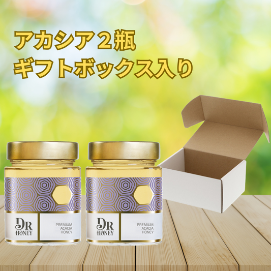 【ギフトボックス入り２瓶】DR HONEY ハンガリー産アカシア蜂蜜 450g